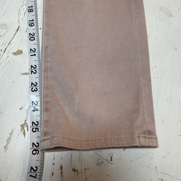 AG Adriano Goldschmied Women Sz 26R Pink Jeans Stevie Ankle Slim Straight Leg - Picture 13 of 15